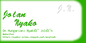 jolan nyako business card